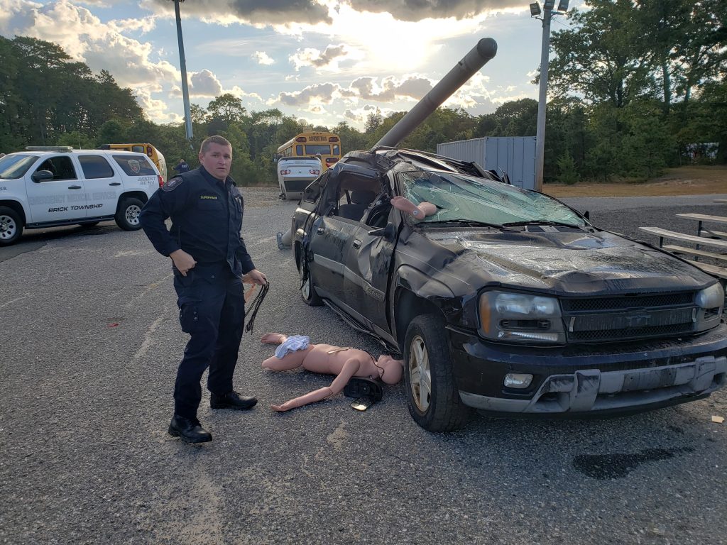 Brick first responders and those from neighboring towns carry out the Operation Chaos training exercise, Oct. 2020. (Photo: Brick Twp. Police)