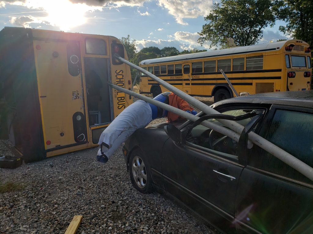 Brick first responders and those from neighboring towns carry out the Operation Chaos training exercise, Oct. 2020. (Photo: Brick Twp. Police)