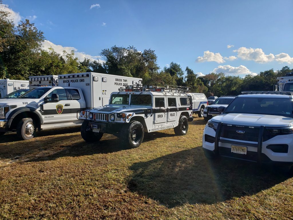 Brick first responders and those from neighboring towns carry out the Operation Chaos training exercise, Oct. 2020. (Photo: Brick Twp. Police)