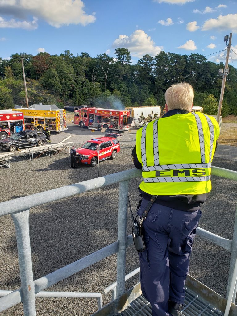 Brick first responders and those from neighboring towns carry out the Operation Chaos training exercise, Oct. 2020. (Photo: Brick Twp. Police)