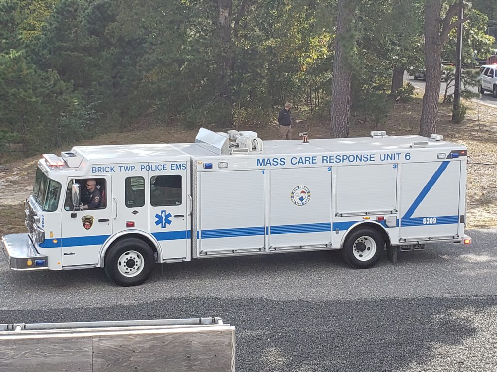 Brick first responders and those from neighboring towns carry out the Operation Chaos training exercise, Oct. 2020. (Photo: Brick Twp. Police)