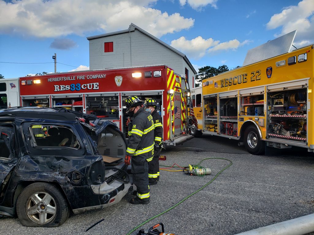 Brick first responders and those from neighboring towns carry out the Operation Chaos training exercise, Oct. 2020. (Photo: Brick Twp. Police)