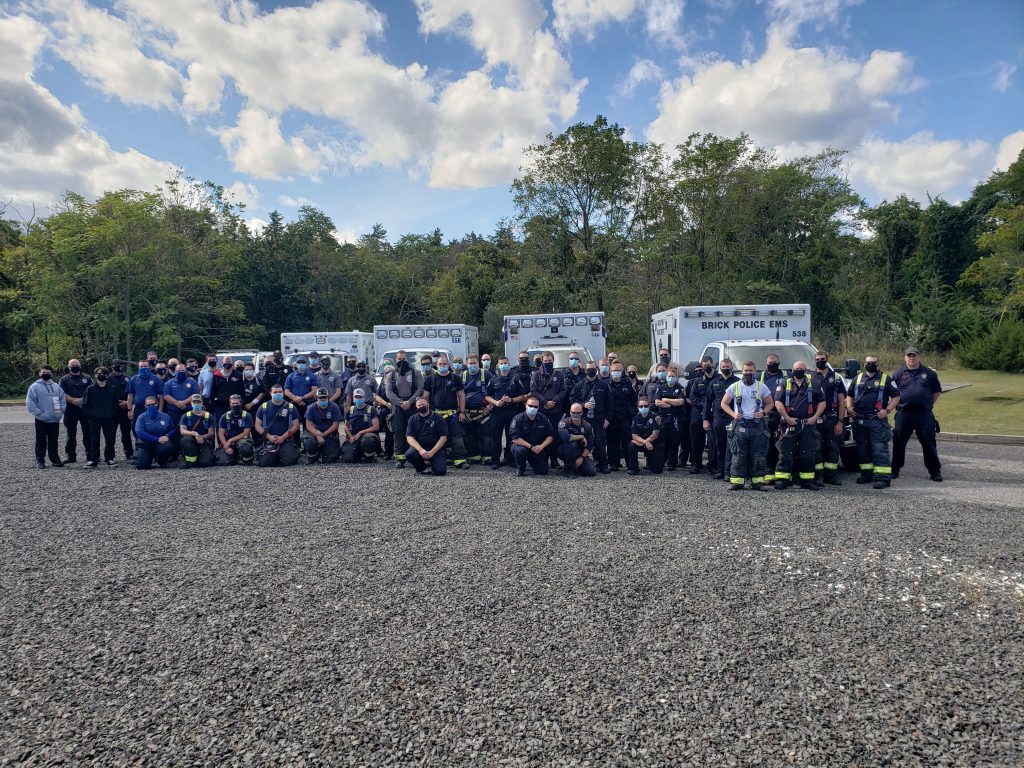 Brick first responders and those from neighboring towns carry out the Operation Chaos training exercise, Oct. 2020. (Photo: Brick Twp. Police)