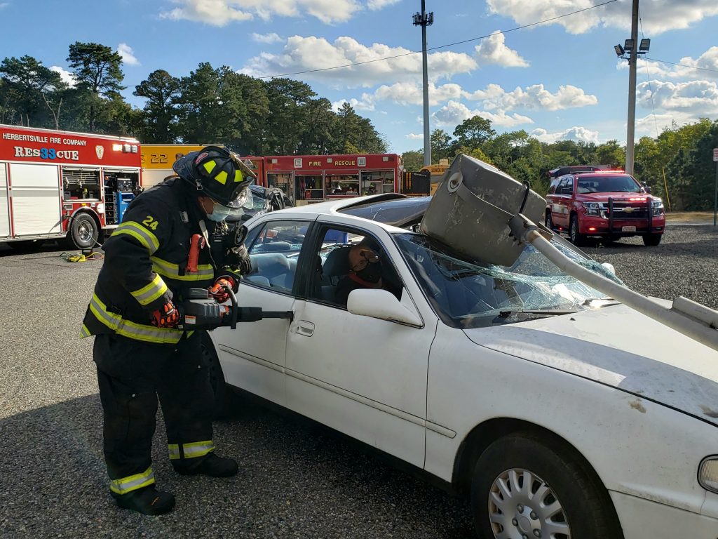 Brick first responders and those from neighboring towns carry out the Operation Chaos training exercise, Oct. 2020. (Photo: Brick Twp. Police)