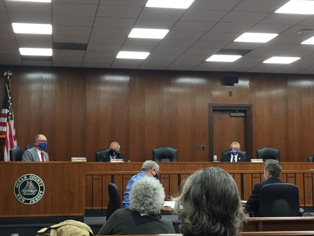 The Ocean County freeholders meet, Nov. 2020. (Photo: Daniel Nee)