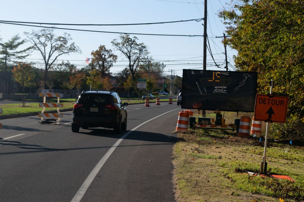 Construction on Burnt Tavern Road in Brick Township, Nov. 2020. (Photo: Daniel Nee)