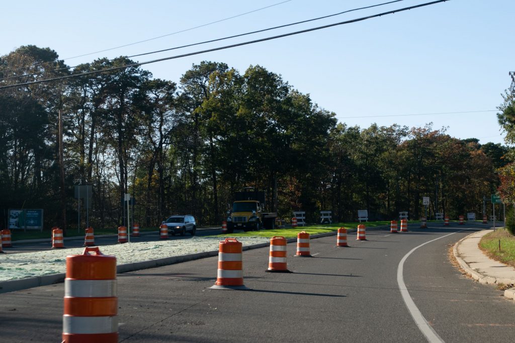 Construction on Burnt Tavern Road in Brick Township, Nov. 2020. (Photo: Daniel Nee)