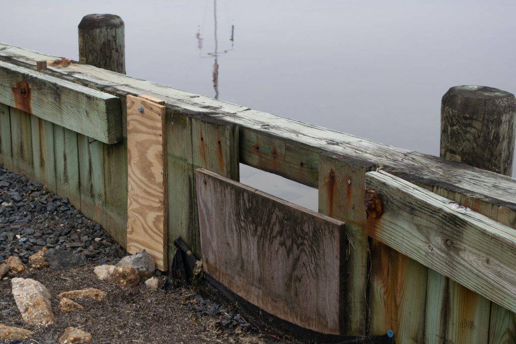 The bulkhead along Rochester Drive, Brick, N.J., Jan. 2021. (Photo: Daniel Nee)