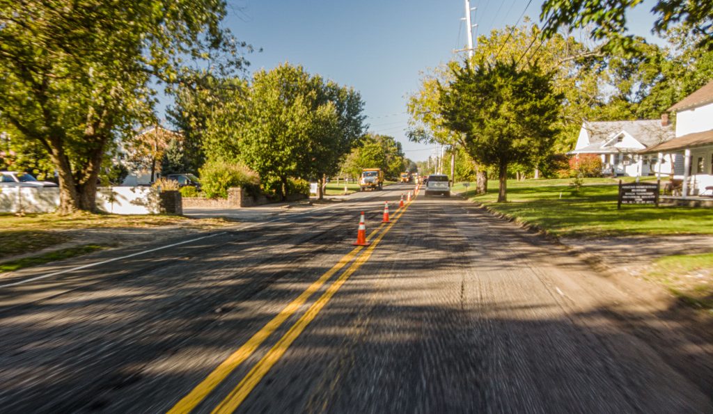 Construction on Herbertsville Road, Oct. 19, 2021. (Photo: Daniel Nee)