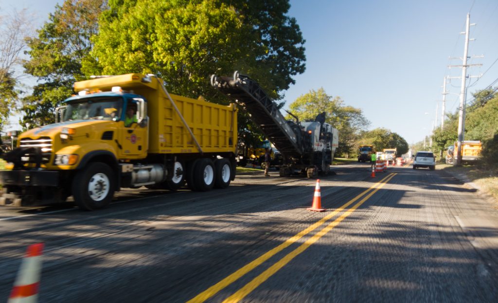 Construction on Herbertsville Road, Oct. 19, 2021. (Photo: Daniel Nee)