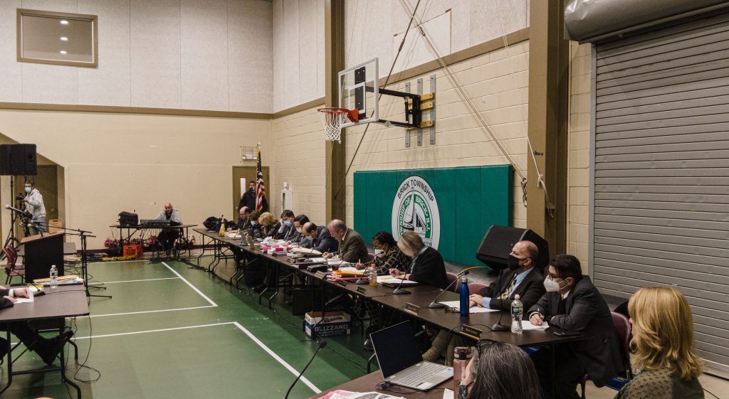 Professionals engage in a discussion at a hearing over a proposed private school in Brick, Dec. 20, 2021. (Photo: Daniel Nee)