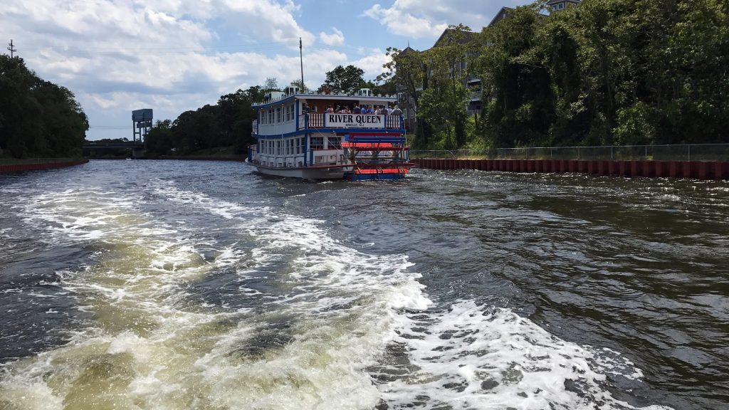 The River Belle traverses the Point Pleasant Canal. (Photo: Daniel Nee)