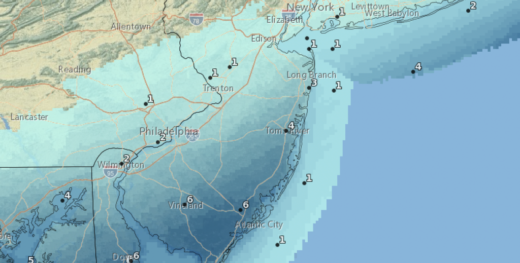 Snowfall totals expected Jan. 3, 2022. (Credit: NWS)