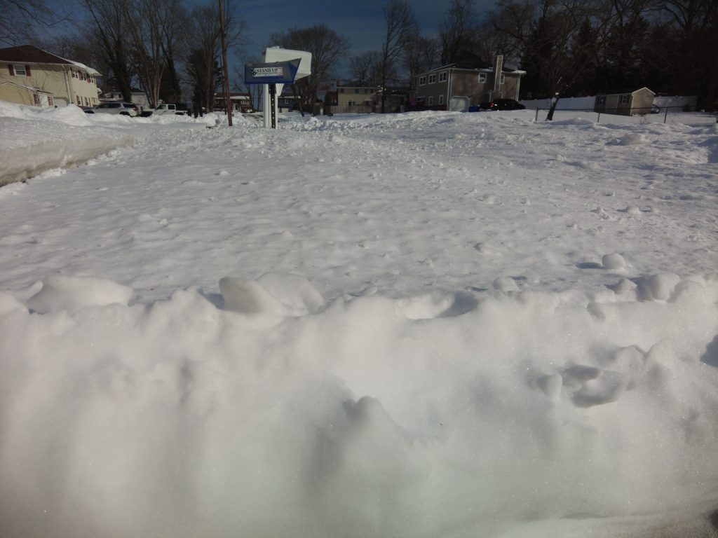 Snow remains in Brick Township, Monday, Jan. 31, 2022 following a blizzard. (Photo: Daniel Nee)