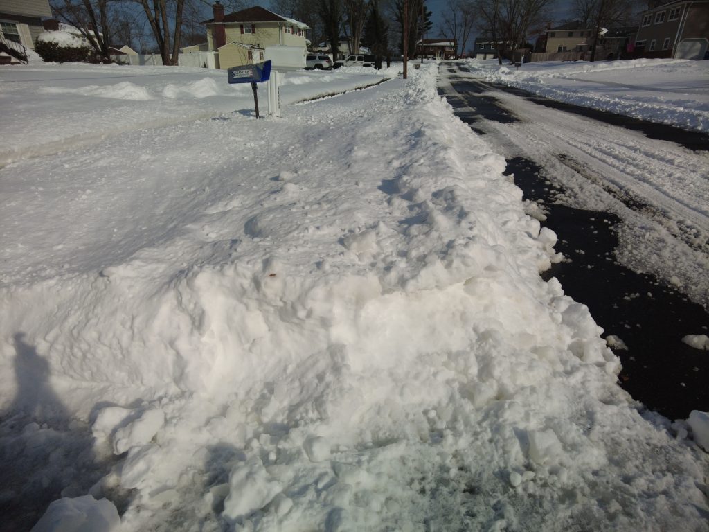 Snow remains in Brick Township, Monday, Jan. 31, 2022 following a blizzard. (Photo: Daniel Nee)