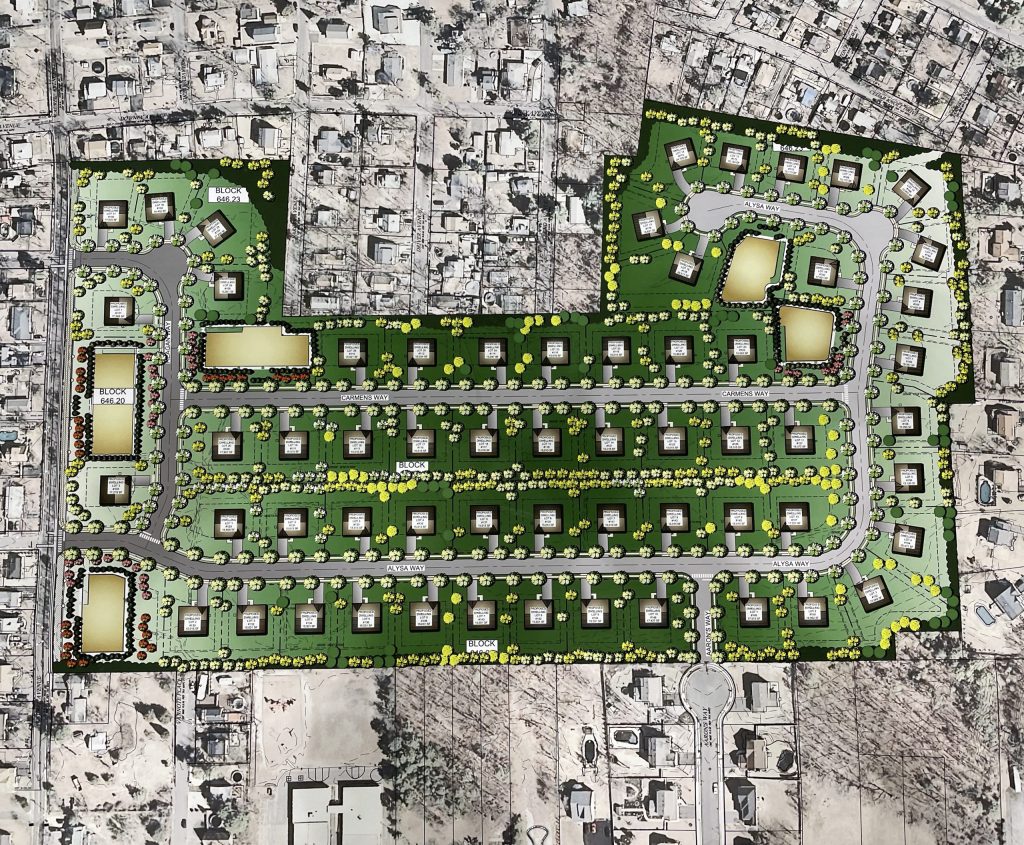 A rendering of the plan for a 59-home development off Laurel Avenue in Brick. (Photo: Daniel Nee)