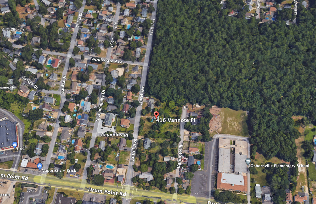 416 Vannote Place. (Credit: Google Earth)