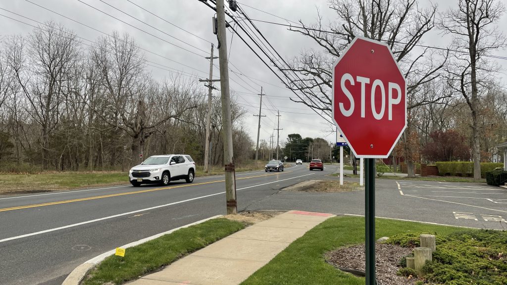 The 'triangle lot' in Brick Township, where a 200-bed assisted living facility is proposed, April 2022. (Photo: Daniel Nee)