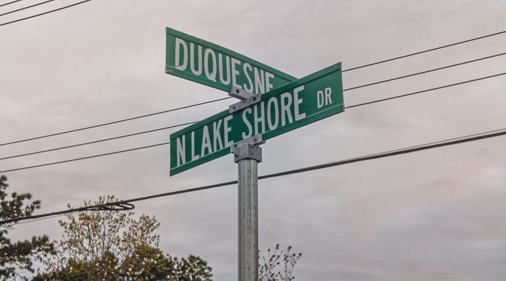 The area of a proposed entrance and egress from the Wawa shopping center on Route 70 and North Lake Shore Drive, Brick, N.J., May 2022. (Photo: Daniel Nee)
