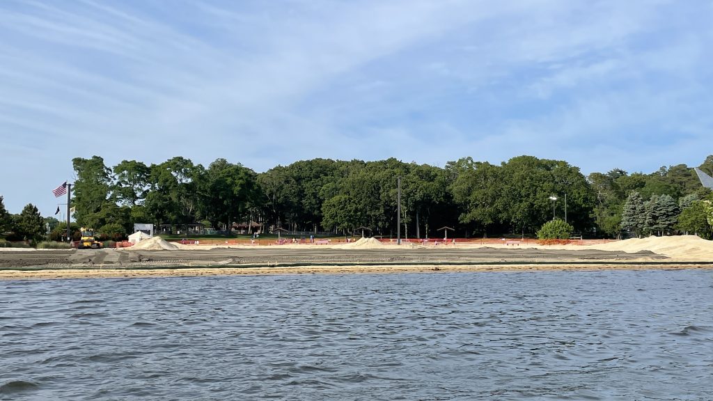 Beach replenishment at Windward Beach, Brick, N.J., June 2022. (Photo: Daniel Nee)