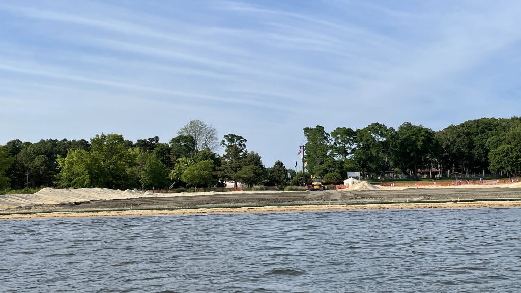 Beach replenishment at Windward Beach, Brick, N.J., June 2022. (Photo: Daniel Nee)