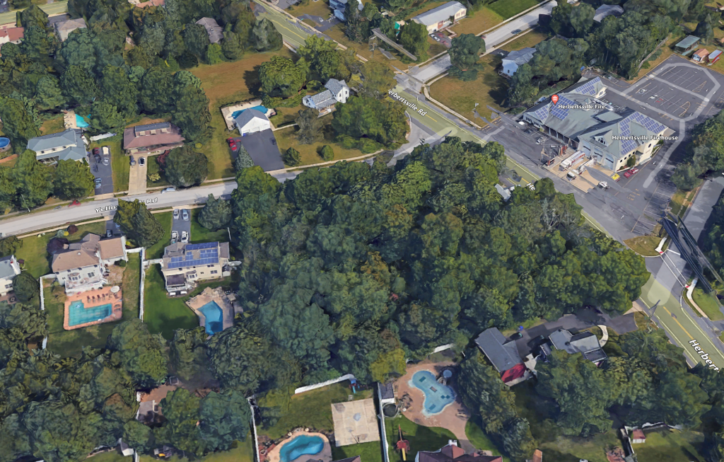 The area of proposed development near Yellowbrick Road, Brick, N.J. (Credit: Google Earth)
