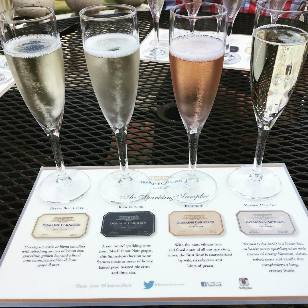 2016 in Napa, California, Beverage photos by Sarah Stierch, Photos by Sarah Stierch, Self-published work, Wine tasting at Domaine Carneros Winery, Wines of Domaine Carneros Winery