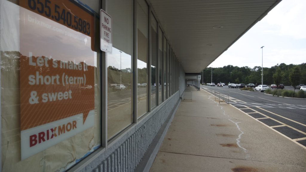 A 'for rent' sign on a commercial building Brick Township. (Photo: Daniel Nee)