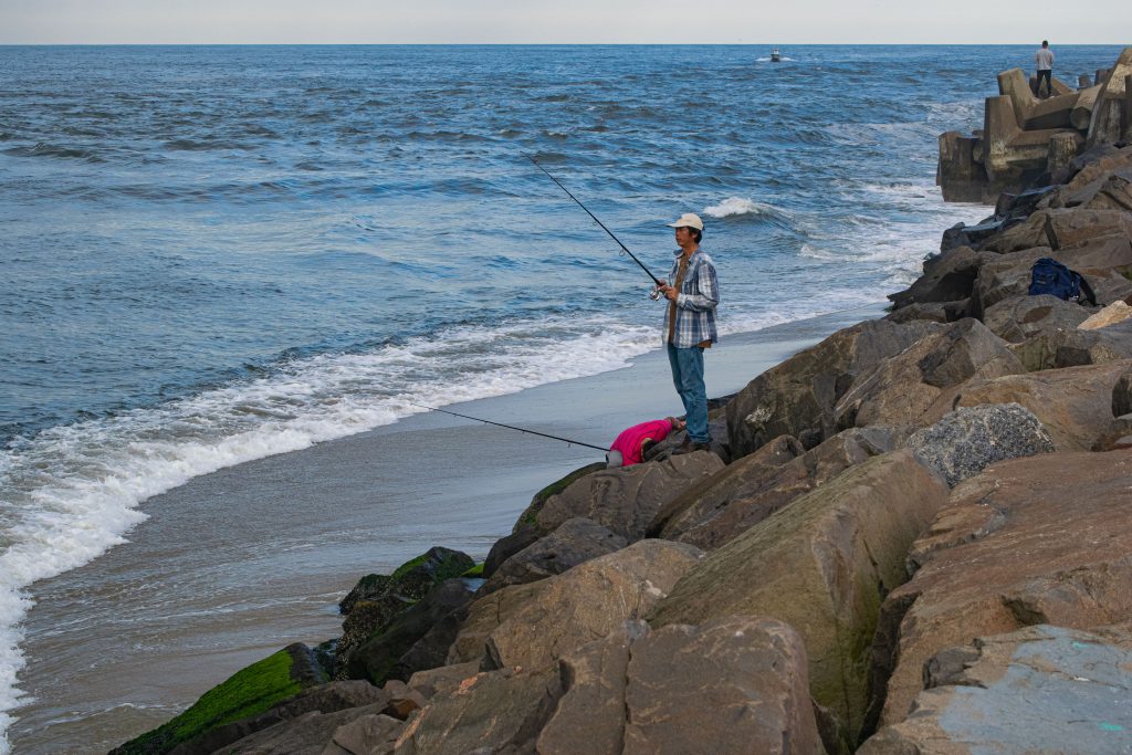 Shoaling at Manasquan Inlet, Aug. 17, 2022. (Photo: Daniel Nee)