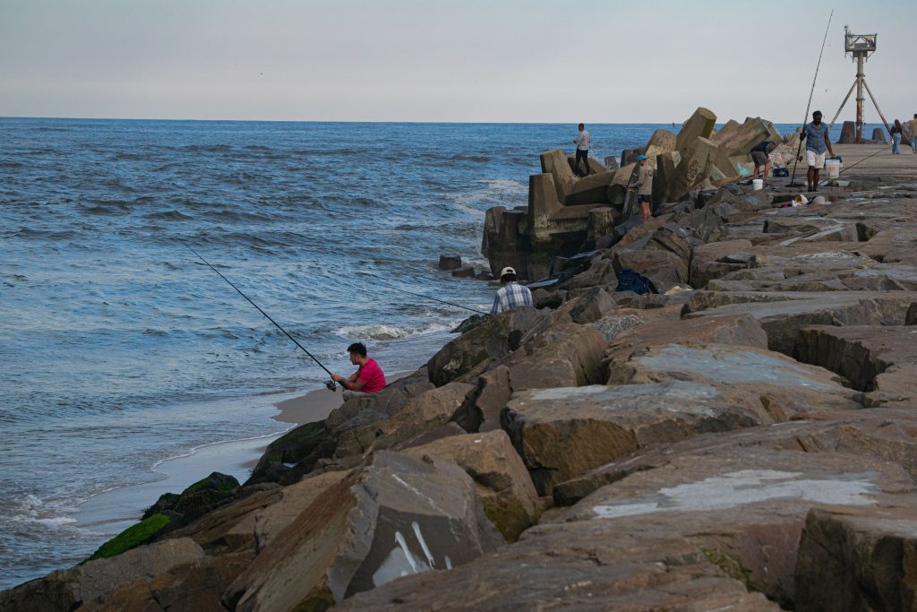 Shoaling at Manasquan Inlet, Aug. 17, 2022. (Photo: Daniel Nee)