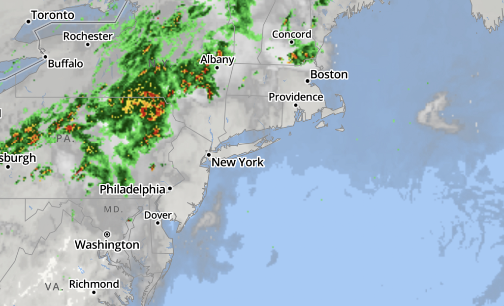 Weather radar, Sept. 22, 2022, early AM. (Credit: NWS)