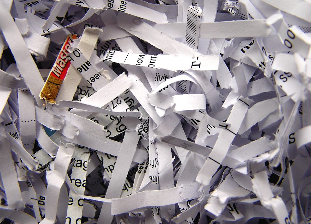 Document Shredding (Credit: liz west/ Flickr Creative Commons)