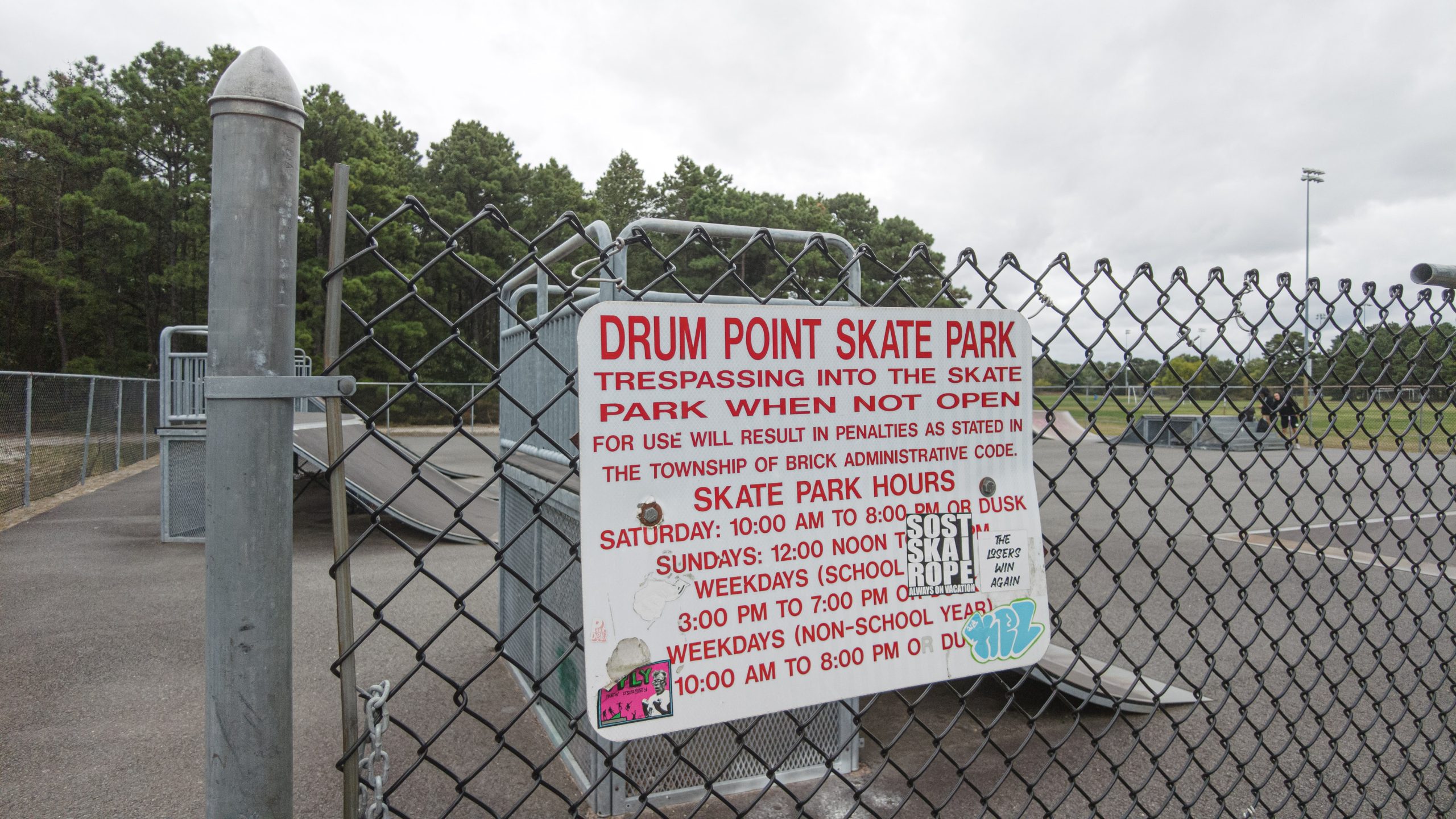 The skate park at the Drum Point Sports Complex, Brick, N.J., Sept. 2022. (Photo: Daniel Nee)