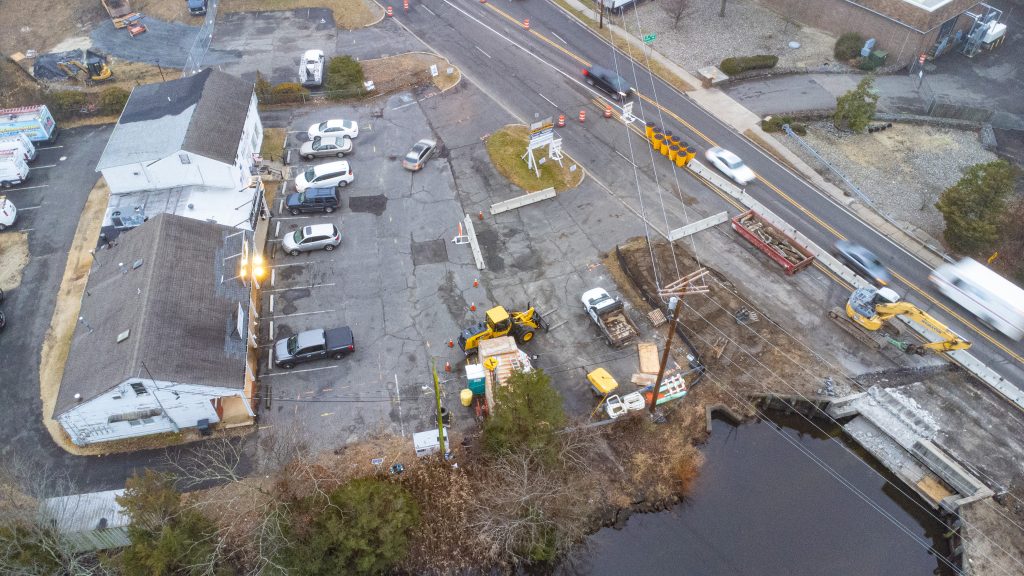 Construction begins on the Duck Farm Bridge in Brick Township, N.J., Jan. 5, 2023. (Photo: Daniel Nee)