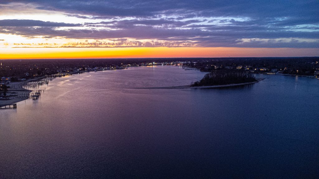 Sunset over the Manasquan River, Point Pleasant, N.J., Feb. 13, 2023. (Photo: Daniel Nee)