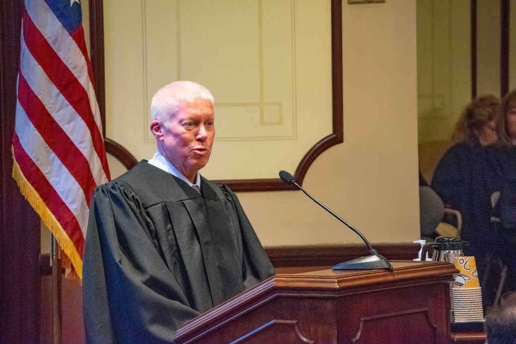 Superior Court Judge John Ducey at his swearing-in ceremony, March 23, 2023. (Photo: Daniel Nee)