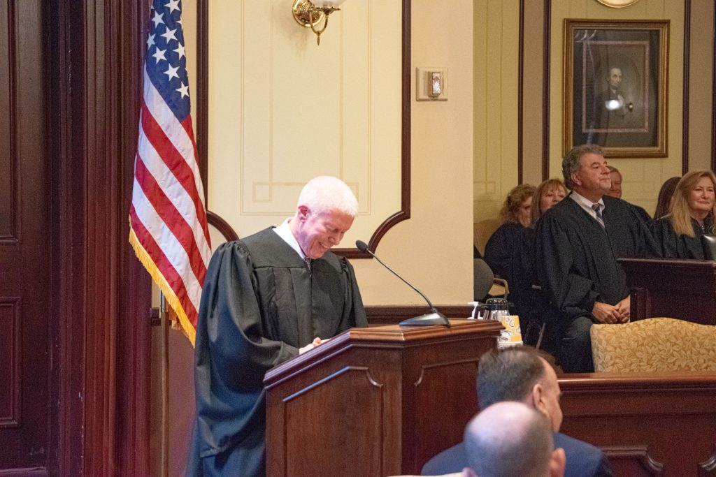 Superior Court Judge John Ducey at his swearing-in ceremony, March 23, 2023. (Photo: Daniel Nee)