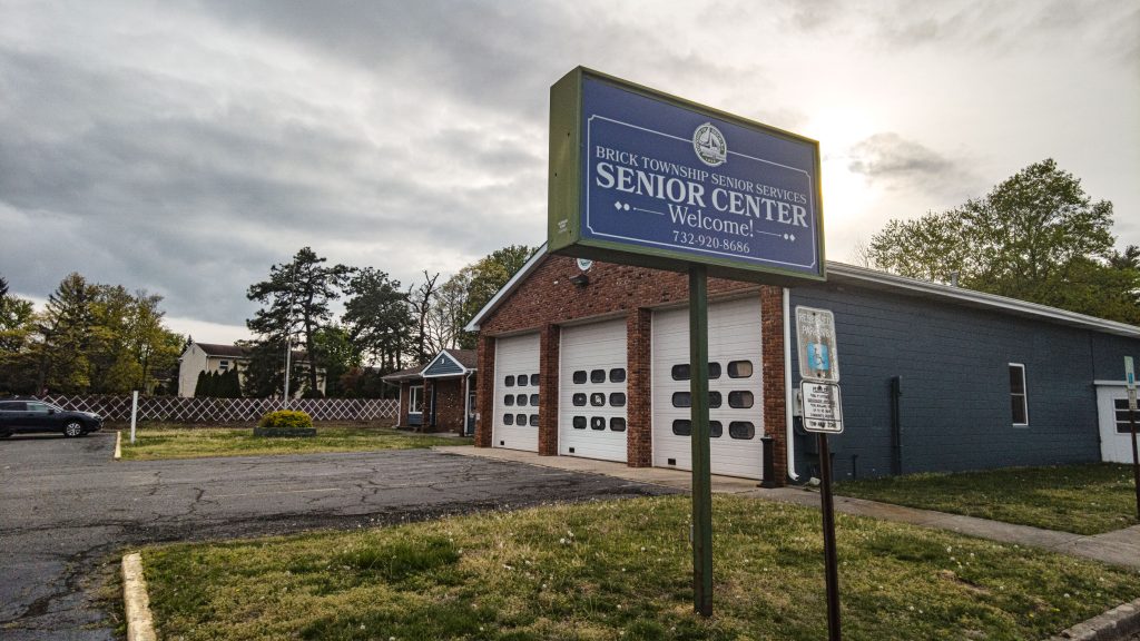 Brick Township's new Senior Center, under renovation on Aurora Place, April 2023. (Photo: Shorebeat)