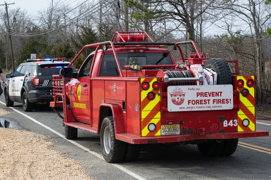 Marshland singed by a brush fire, April 11, 2023, in Brick Township, N.J. (Photo: Shorebeat)