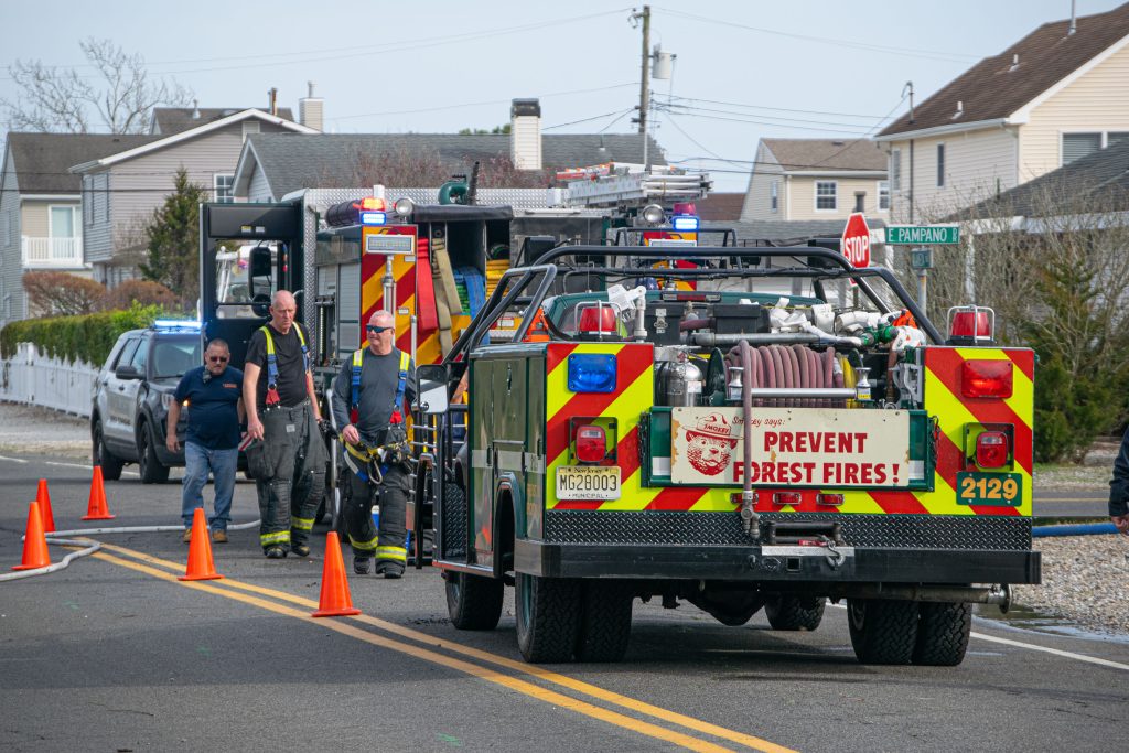 Marshland singed by a brush fire, April 11, 2023, in Brick Township, N.J. (Photo: Shorebeat)
