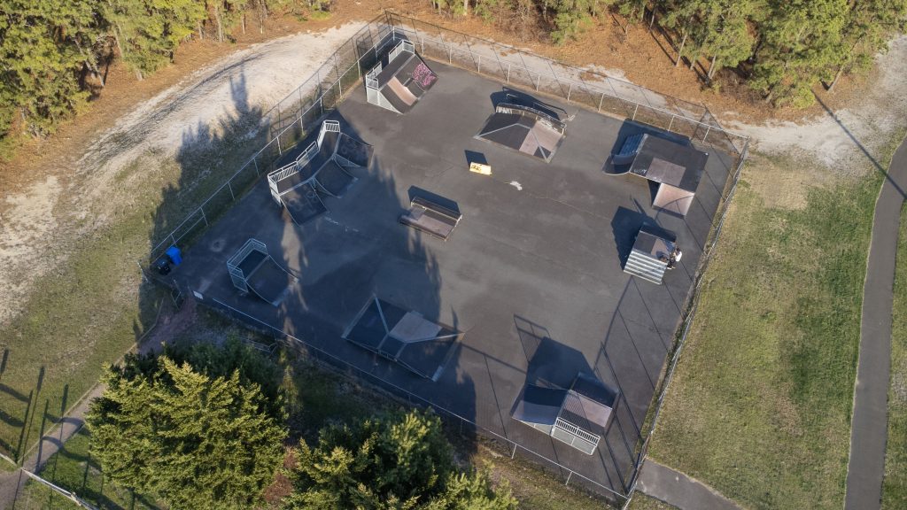 Brick Township's current bike/scooter park, due to be replaced with new surfacing and equipment. (Photo: Shorebeat)