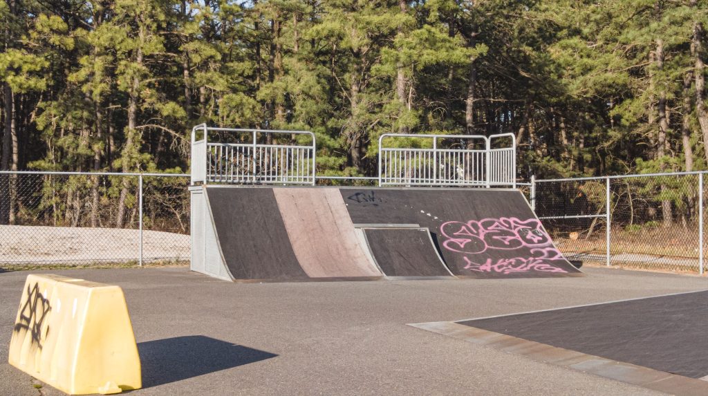 Brick Township's current bike/scooter park, due to be replaced with new surfacing and equipment. (Photo: Shorebeat)