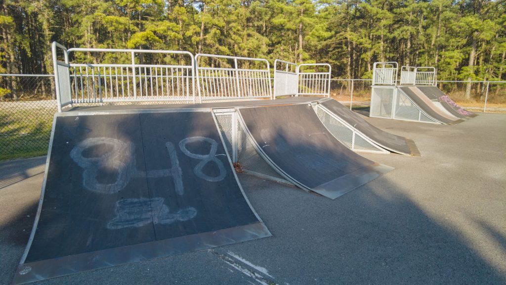 Brick Township's current bike/scooter park, due to be replaced with new surfacing and equipment. (Photo: Shorebeat)