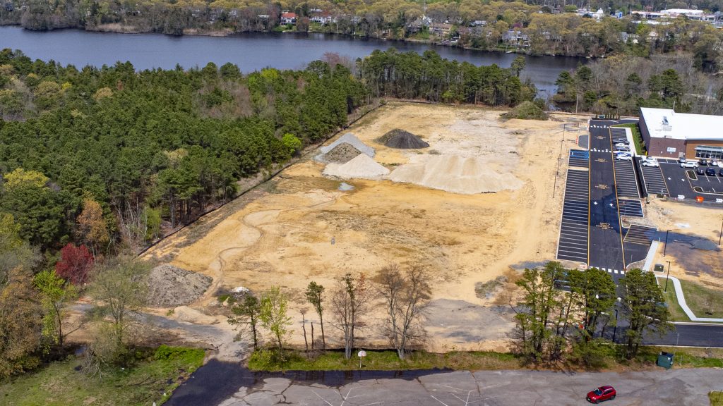The future site of the proposed Brick 'Superdome' sports complex, spring 2023. (Photo: Shorebeat)