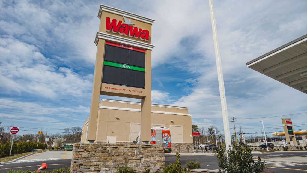 The new Brick Township Wawa store, 10 Lanes Mill Road, April 2023. (Photo: Daniel Nee)