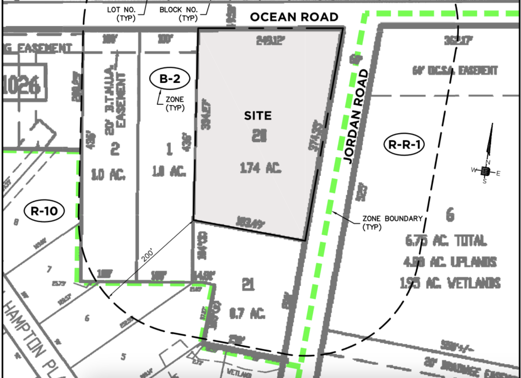 Plans for a proposed self-storage facility at Route 88 and Jordan Road in Brick, N.J., May 2023. (Planning Document)