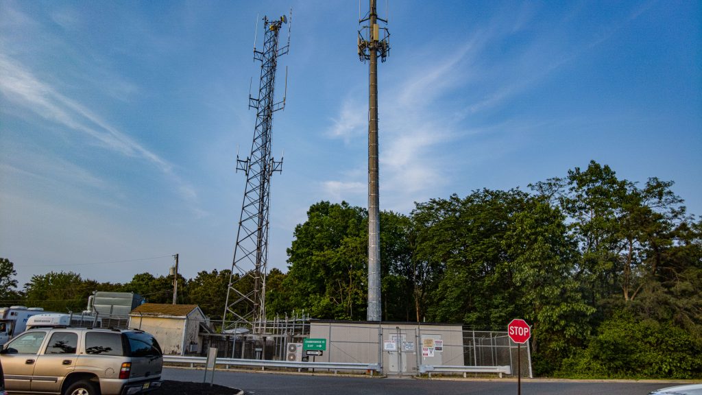 A co-located cellular communications tower at the municipal complex in Brick Township. (Photo: Shorebeat)