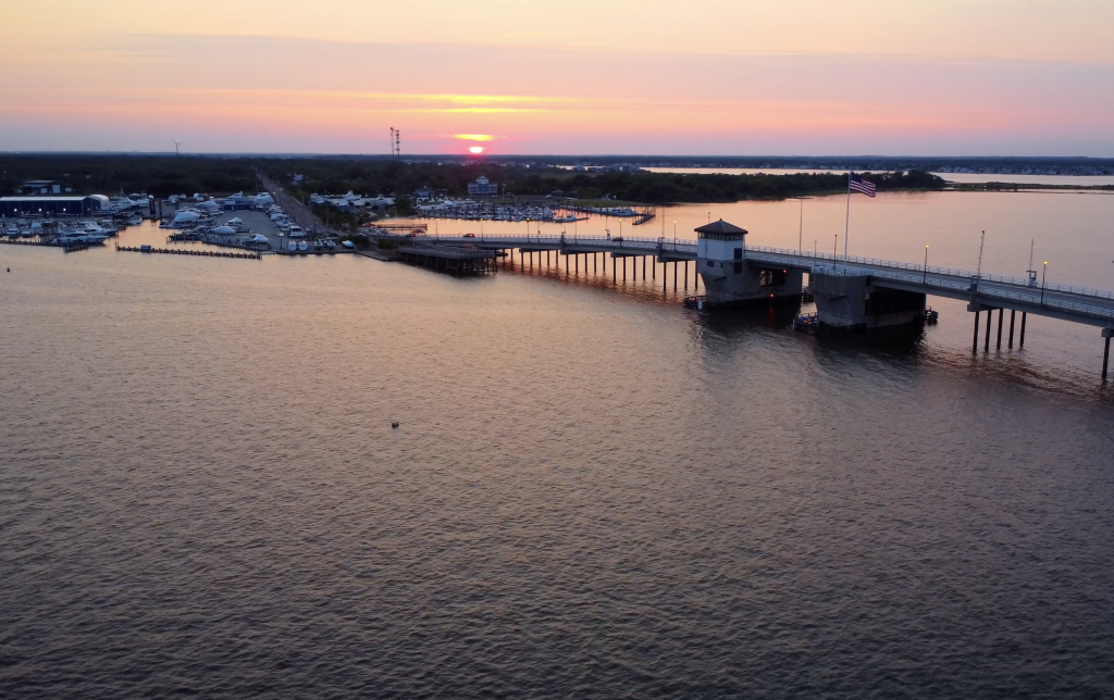 Sunset on Barnegat Bay near the Mantoloking Bridge, June 2023. (Photo: Shorebeat)