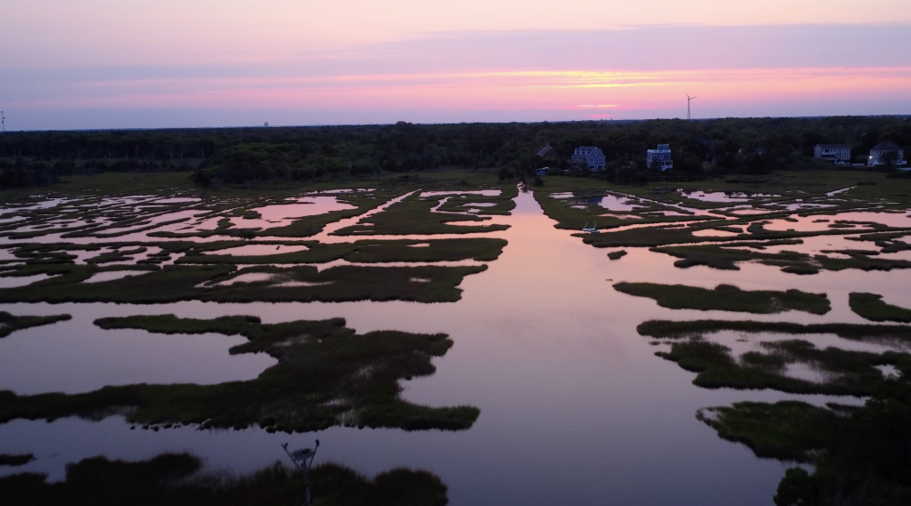 Sunset on Barnegat Bay near the Mantoloking Bridge, June 2023. (Photo: Shorebeat)