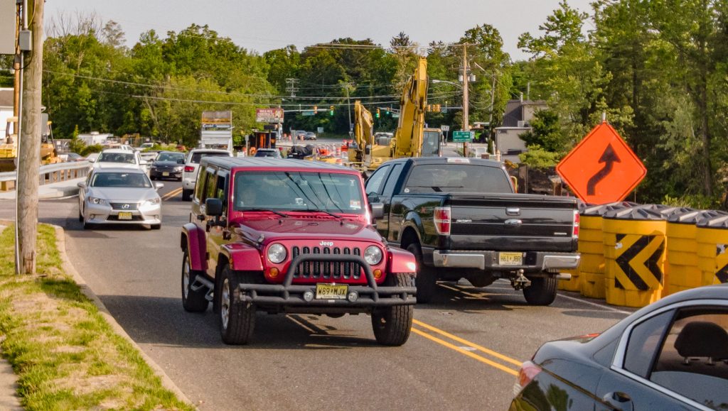 Replacement of the Duck Farm Bridge in Brick continues, May 2023. (Photo: Shorebeat)